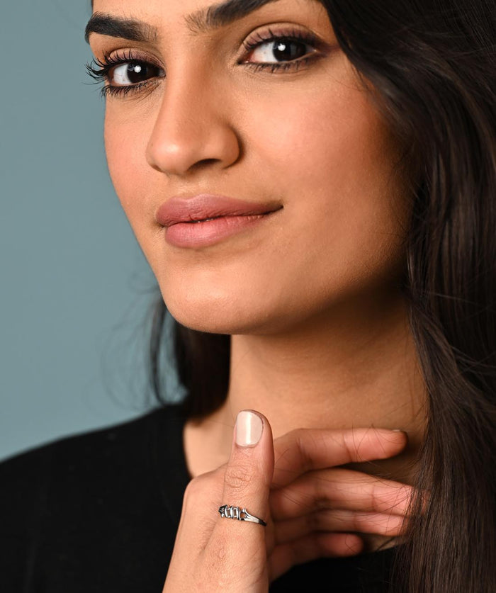 CLARA Pure 925 Sterling Silver Step Finger Ring
