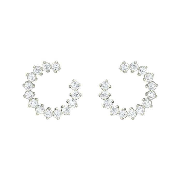 Silver Stud Aubrey Earring