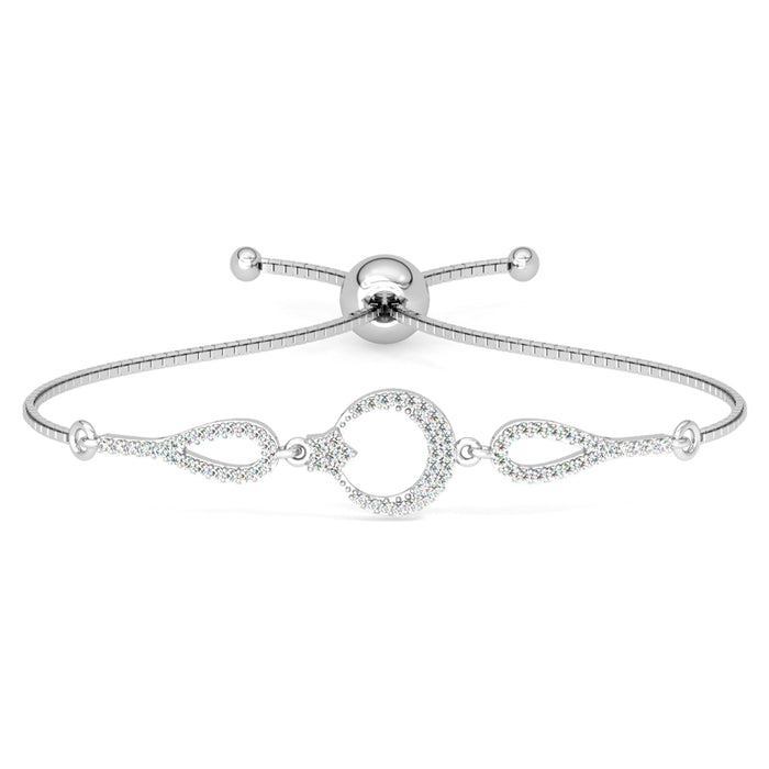 CLARA 925 Pure Silver Stylish Hand Bracelet