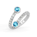 CLARA Pure 925 Sterling Silver Stylish Finger Ring with Adjustable Band