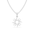 Silver Sun Men Pendant Necklace with Chain or without Chain