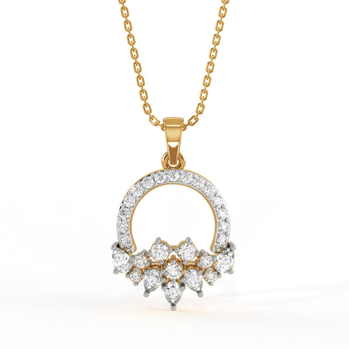 CLARA 925 Sterling Silver Tica Pendant Chain Necklace