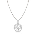 CLARA 925 Sterling Silver Tree of Life Pendant Chain Necklace