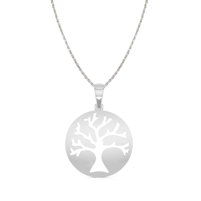 CLARA 925 Sterling Silver Tree Pendant Chain Necklace