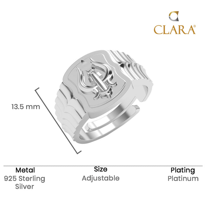 Silver Trishul Men Ring