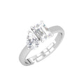 CLARA Pure 925 Sterling Silver Twins Finger Ring with Adjustable Band