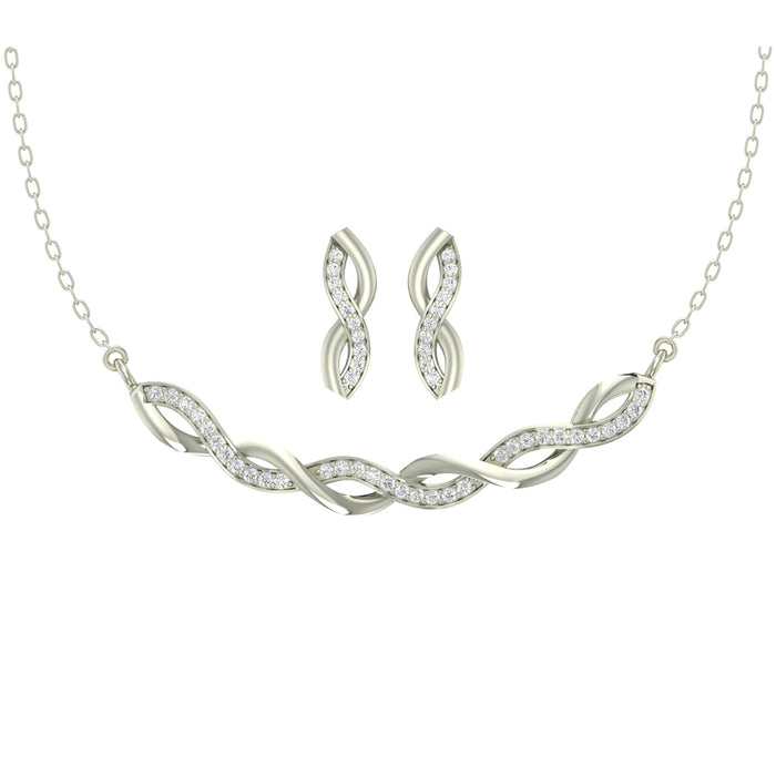 Silver Twist Jewellery Set