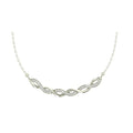 Silver Twist Pendant Chain Necklace