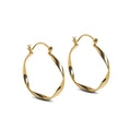 Silver Twisted Hoop Earrings