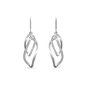 Silver Twisted Long Dangler Earrings