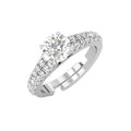 CLARA Pure 925 Sterling Silver V Solitaire Finger Ring with Adjustable Band