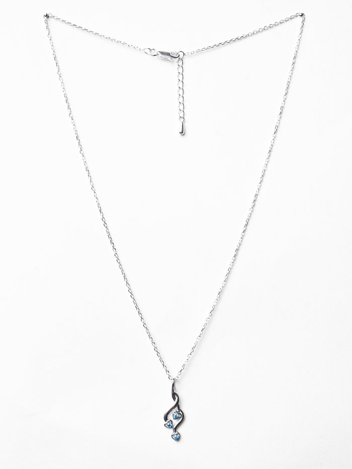 CLARA 925 Sterling Silver Valentina Heart Pendant Chain Necklace