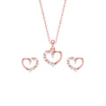 Silver Valentine Heart Jewellery Set