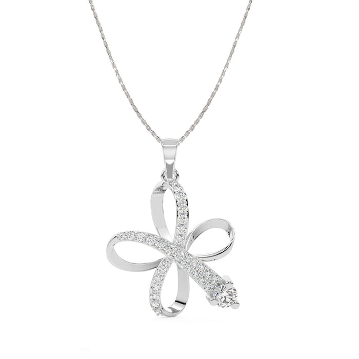 CLARA 925 Sterling Silver Vega Pendant Chain Necklace