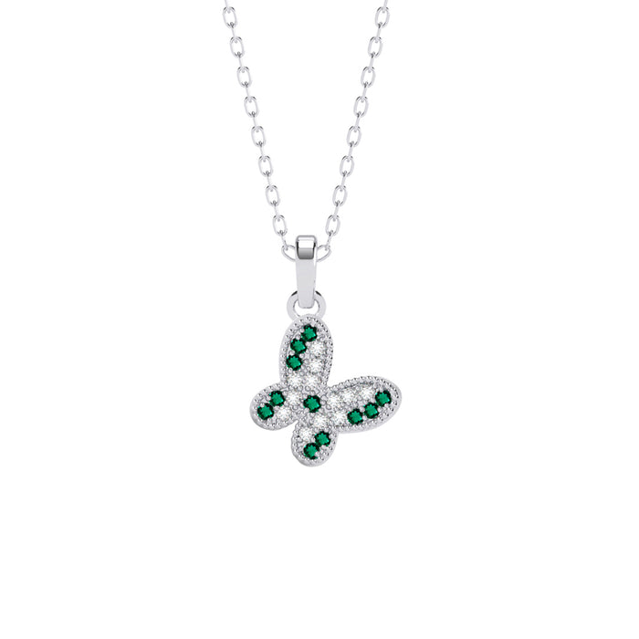 Silver Verde Butterfly Pendant Chain