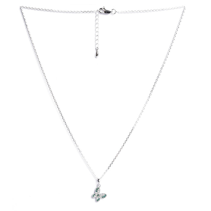Silver Verde Butterfly Pendant Chain
