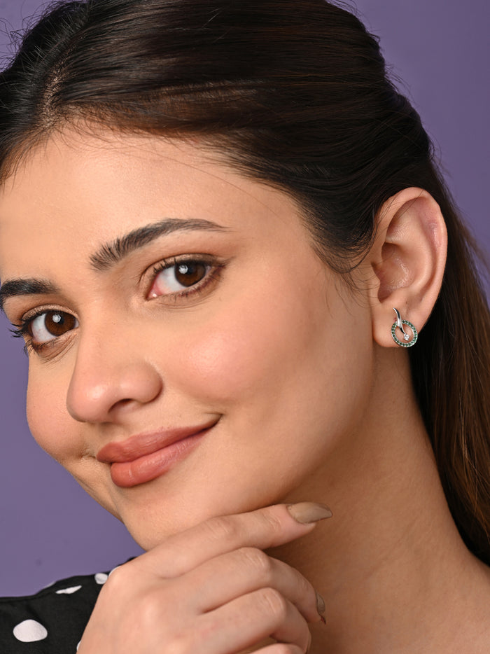 CLARA 925 Sterling Silver Verde Earrings