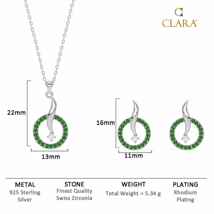 Silver Verde Jewellery Set