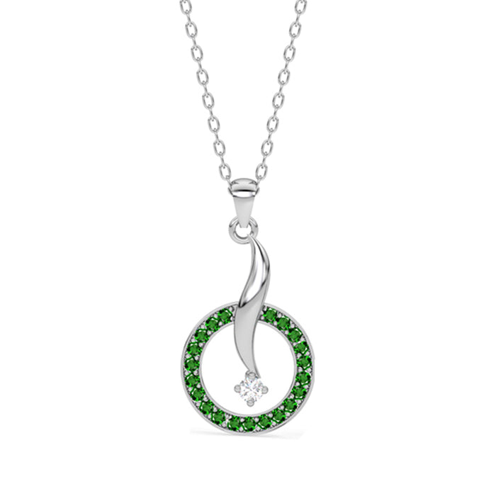 Silver Verde Pendant Chain Necklace