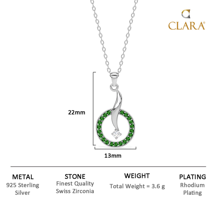 Silver Verde Pendant Chain Necklace