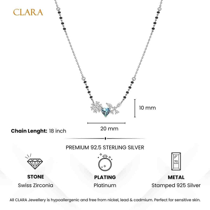 Silver Wamika Heart Solitaire Mangalsutra