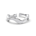 CLARA Pure 925 Sterling Silver Wave Finger Ring