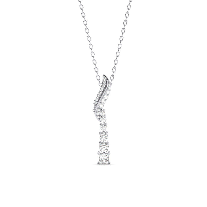 Silver Wave Pendant Chain