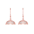 Silver Whale Tail Dangler Earrings