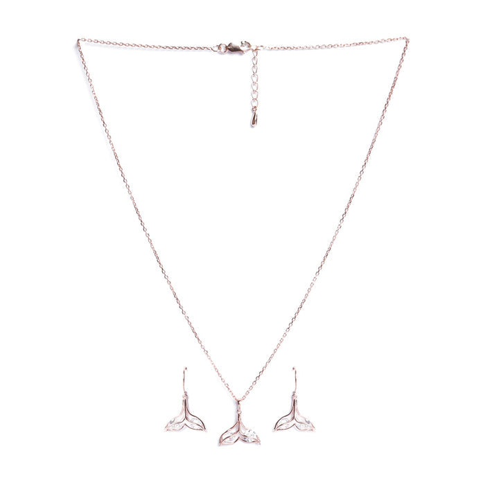 Silver Whale Tail Jewellery Set