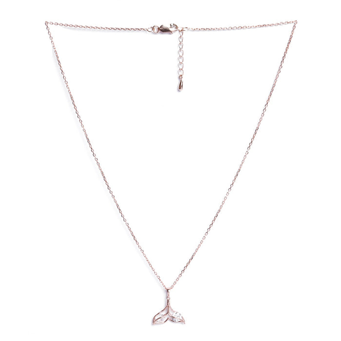 Silver Whale Tail Pendant Chain