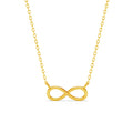 Silver Yusra Infinity Pendant Chain Necklace