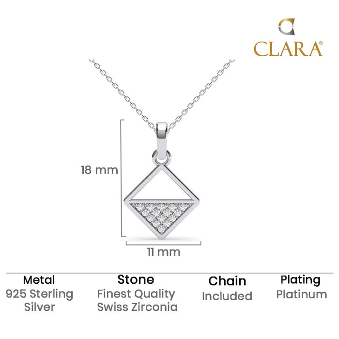 Silver Zeta Square Pendant Chain