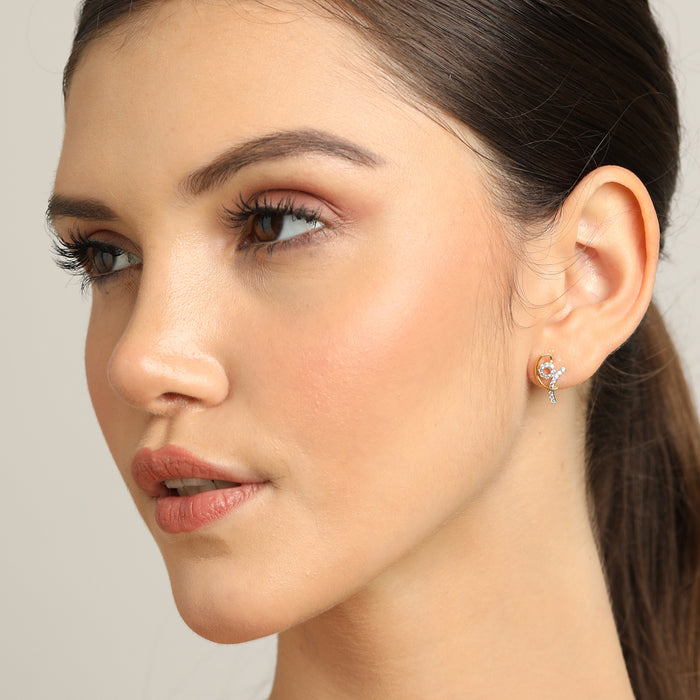 CLARA 925 Sterling Silver Zion Earrings with Screw Back