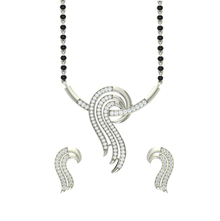 Silver Zoe Mangalsutra Jewellery Set