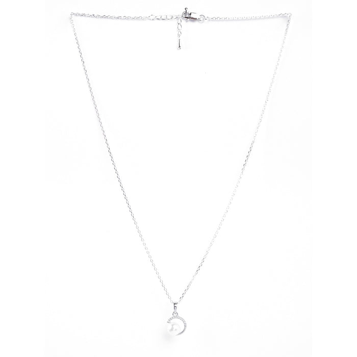Silver Zola Real Pearl Pendant Chain