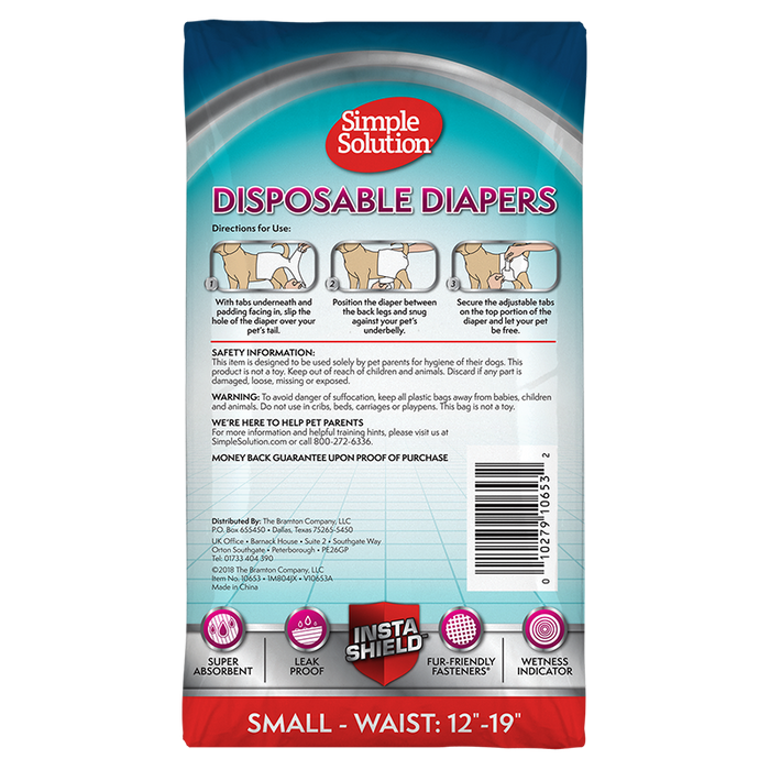 Simple Solution Disposable Diapers Small 12pk