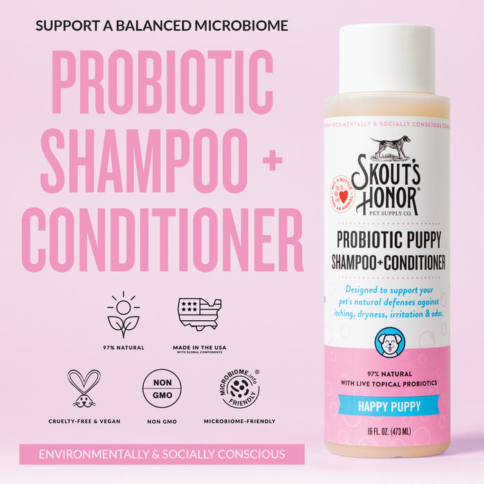 Skouts Honor Probiotic Shampoo plus Conditioner Happy Puppy