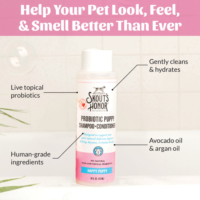 Skouts Honor Probiotic Shampoo plus Conditioner Happy Puppy