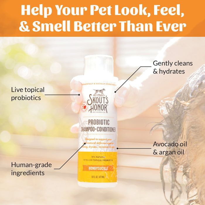 Skouts Honor Probiotic Shampoo Plus Conditioner Honeysuckle