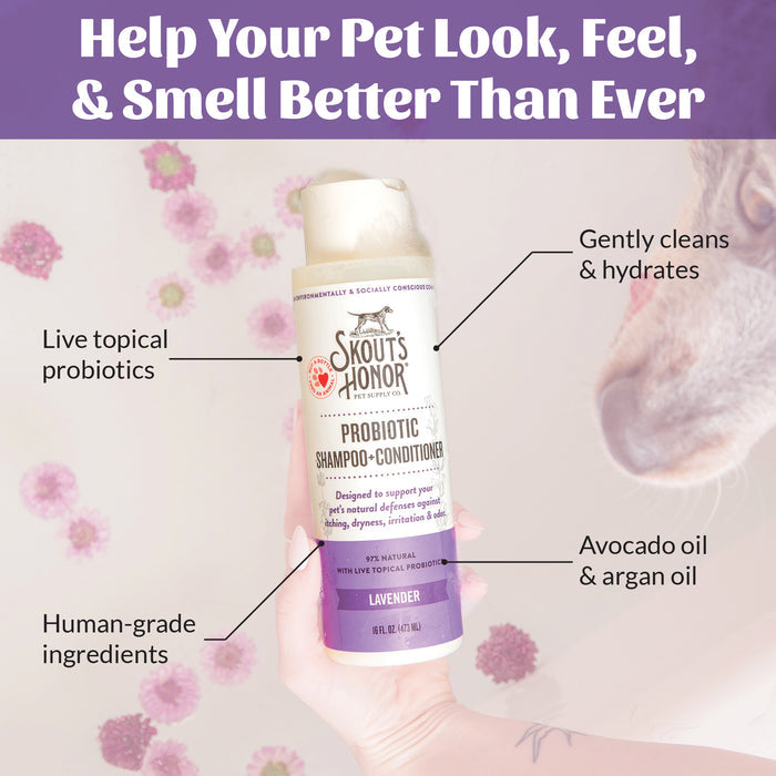 Skouts Honor Probiotic Shampoo Plus Conditioner Lavender
