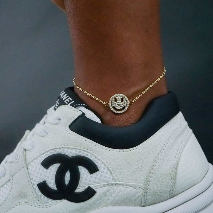 Smiley Face Anklet - The GLD Shop