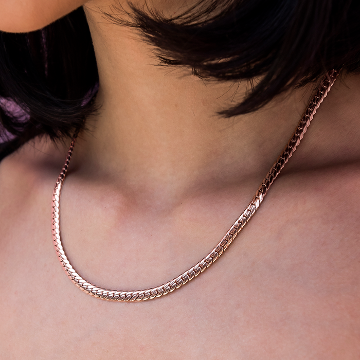 South Beach Cuban™ Necklace in Rose Gold- 5mm