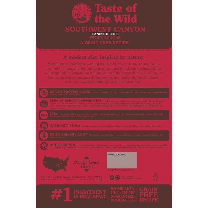 Taste of the Wild Southwest Canyon Canine Recipe with Wild Boar Dry Dog Food