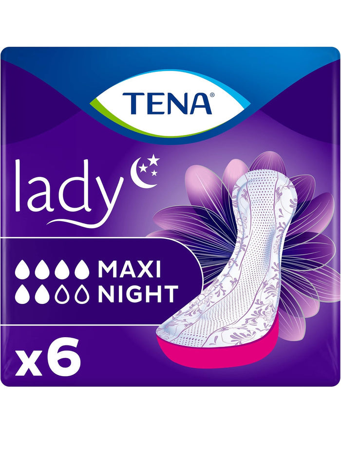 Tena Lady Maxi Night Pads For Moderate To Heavy Bladder Weakness