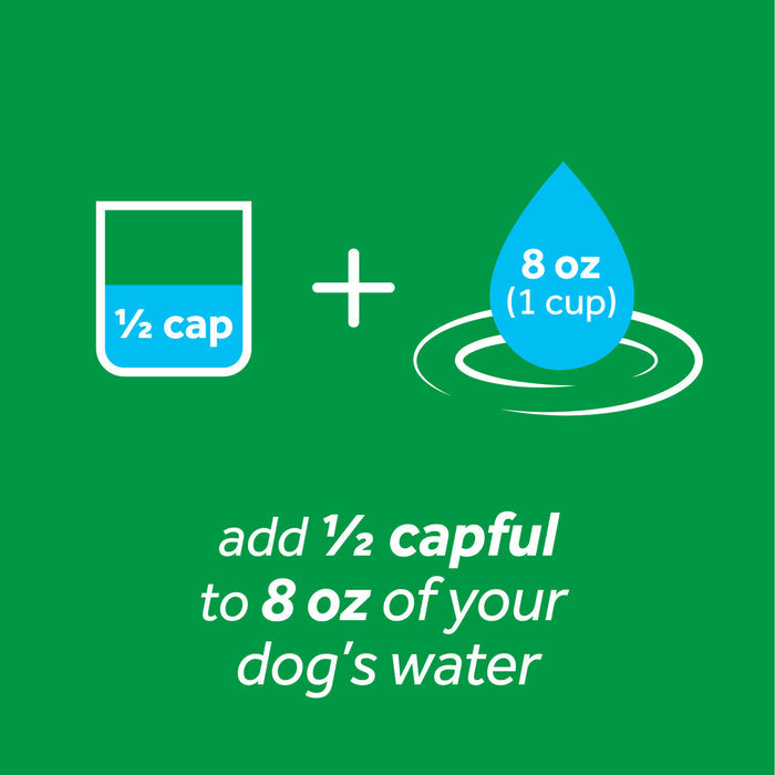 TropiClean Fresh Breath Advanced Whitening Dental Health Solution for Dogs, 16oz