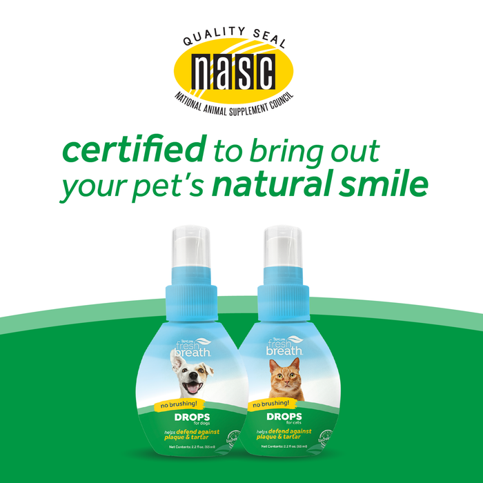 TropiClean Fresh Breath Oral Care Drops for Dogs - Dog Breath Freshener