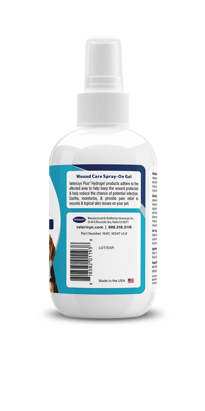 Vetericyn Plus Antimicrobial Dog & Cat Wound Care Hydrogel Spray, 3-ounce