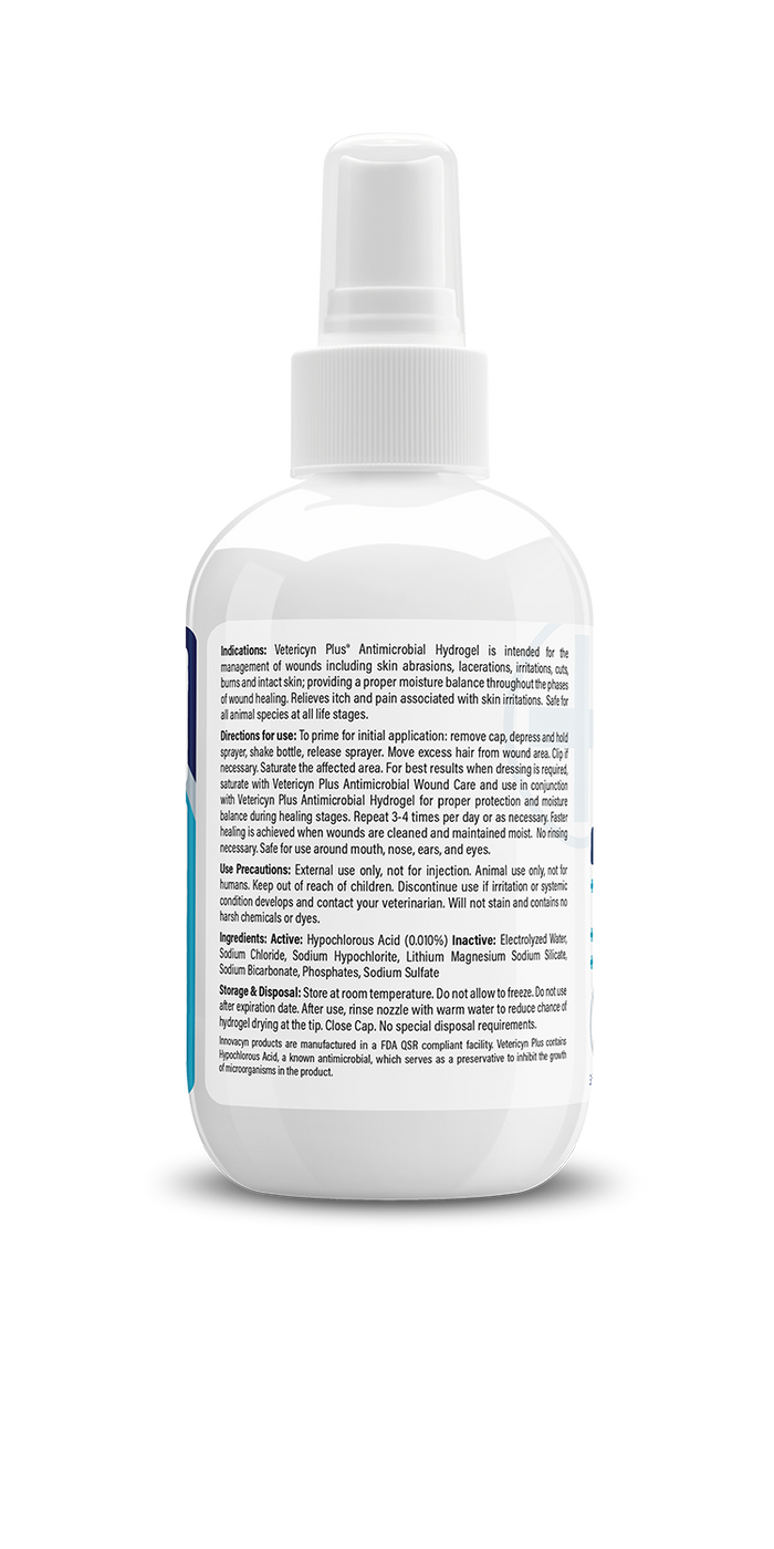 Vetericyn Plus Antimicrobial Dog & Cat Wound Care Hydrogel Spray, 3-ounce