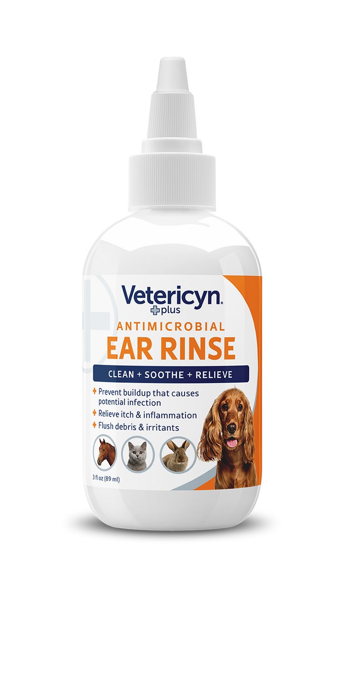 Vetericyn Plus Antimicrobial Ear Rinse for Dogs & Cats, 3-ounce