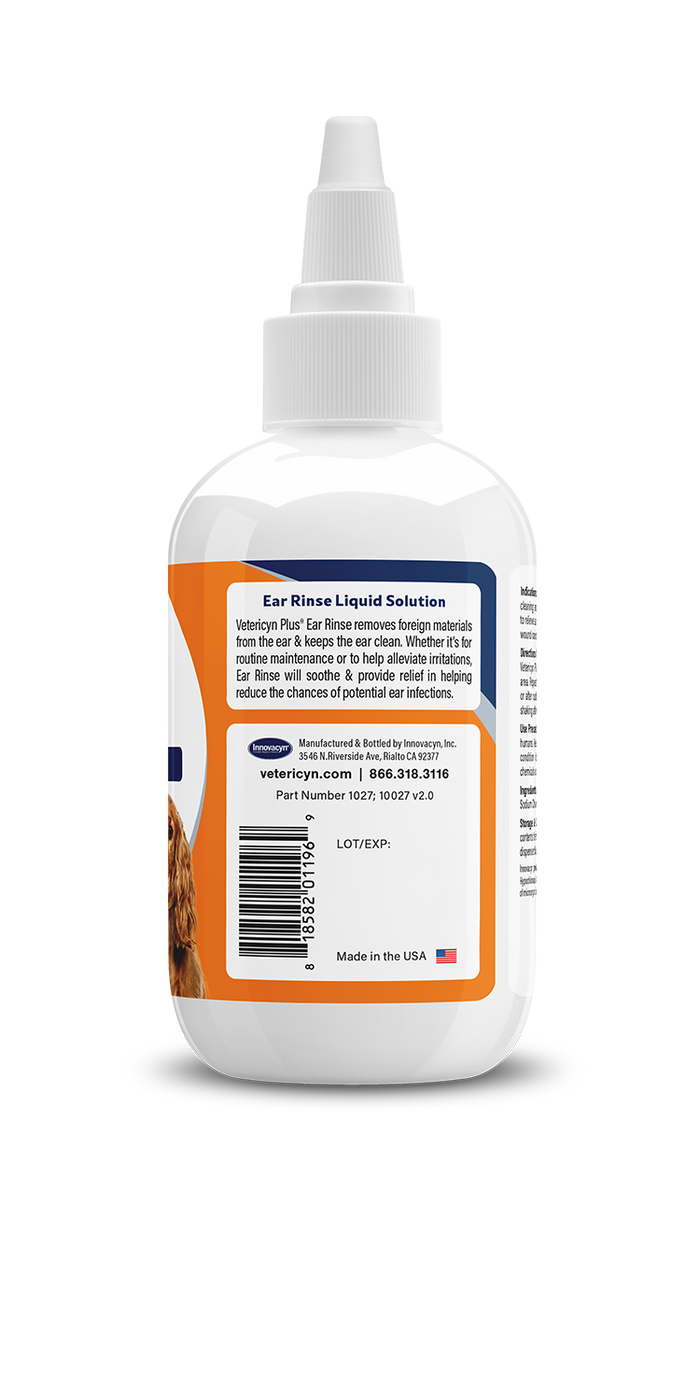 Vetericyn Plus Antimicrobial Ear Rinse for Dogs & Cats, 3-ounce